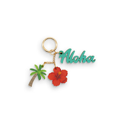 HIBSICUS PALM CHAIN BAG CHARM