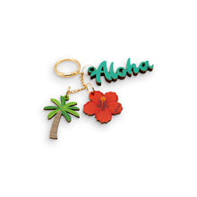 Load image into Gallery viewer, HIBSICUS PALM CHAIN BAG CHARM
