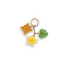 Load image into Gallery viewer, PLUMERIA MONSTERA CHAIN BAG CHARM
