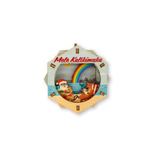 Load image into Gallery viewer, SANTA &amp; REINDEER LED HEX ORNAMENT
