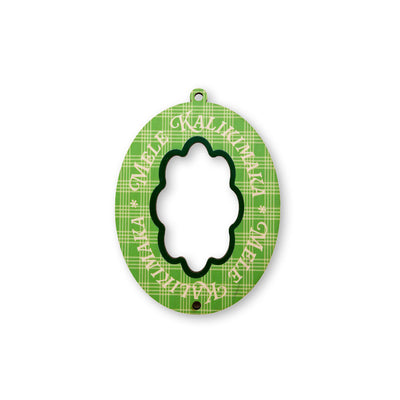 GREEN PALAKA FRAME ORNAMENT