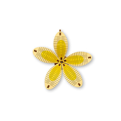 YELLOW PLUMERIA 3D ORNAMENT