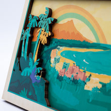 Load image into Gallery viewer, JACK RAINBOW OVER WAIKIKI LAYERED WALL ART
