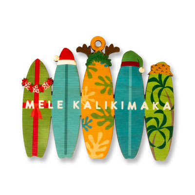 MELE KALIKIMAKA SURFBOARDS ORNAMENT