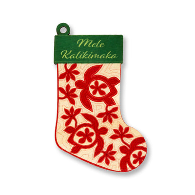 HAWAIIAN QUILT STOCKING ORNAMENT
