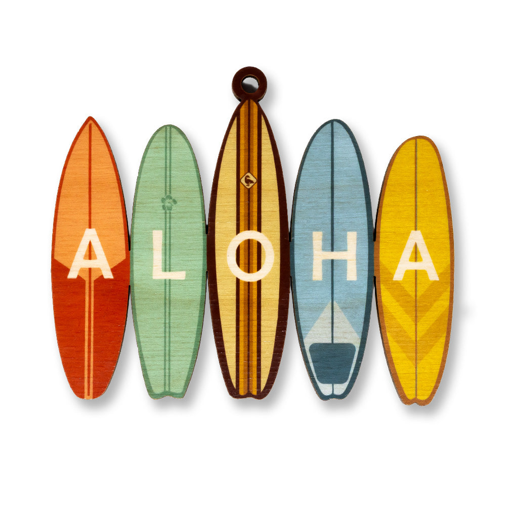 RETRO ALOHA SURFBOARDS ORNAMENT