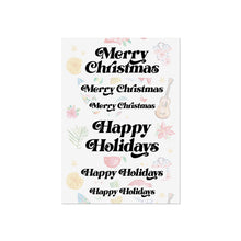 Load image into Gallery viewer, HOLIDAY GREETING MESSAGE STICKER SET
