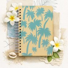 Load image into Gallery viewer, BLUE PALM PATTERN WOOD NOTEBOOK
