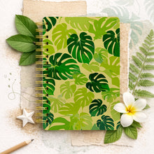 Load image into Gallery viewer, MONSTERA PATTERN WOOD NOTEBOOK
