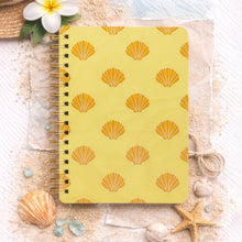 Load image into Gallery viewer, ORANGE SHELL PATTERN WOOD NOTEBOOK
