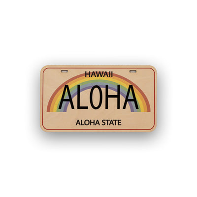 ALOHA ANUENUE LICENSE PLATE WALL DECOR