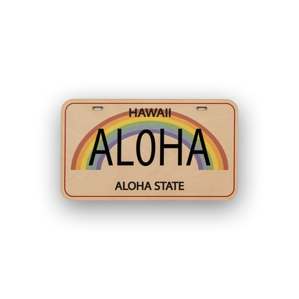 ALOHA ANUENUE LICENSE PLATE WALL DECOR – CocoNene Hawaii