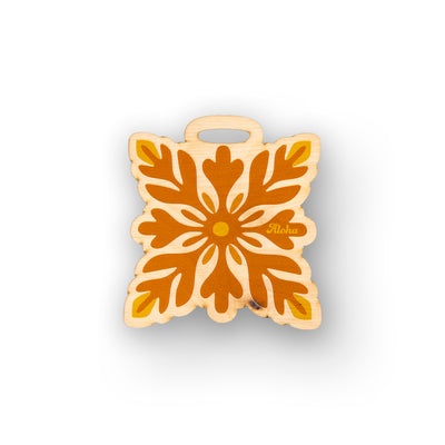 'ALANI QUILT WOOD BAG TAG