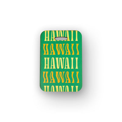 GREEN HAWAII WOOD BAG TAG