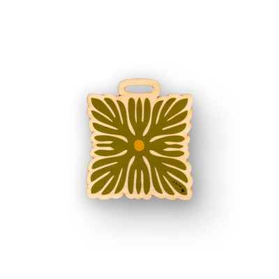 LAUA'E QUILT WOOD BAG TAG