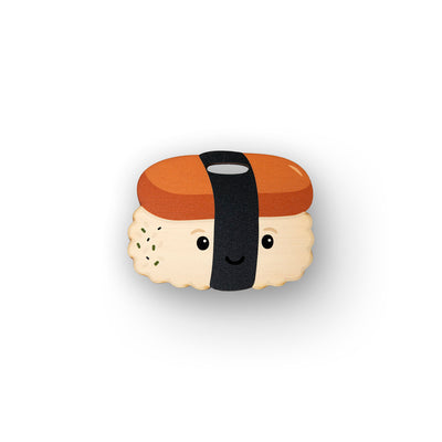 SPAM MUSUBI WOOD BAG TAG