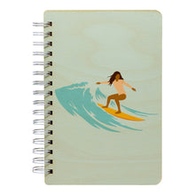 Load image into Gallery viewer, SURFER GIRL WOOD NOTEBOOK
