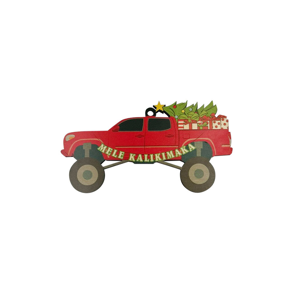 XMAS LIFTED TRUCK ORNAMENT