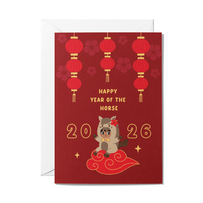 YEAR OF THE HORSE 2026 5X7 CARD