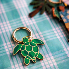 Load image into Gallery viewer, GREEN GEO HONU BAG CHARM
