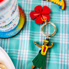 Load image into Gallery viewer, HIBISCUS HULA GIRL BAG CHARM
