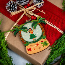 Load image into Gallery viewer, HULA GIRL SNOWGLOBE ORNAMENT

