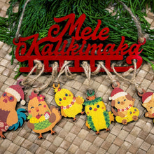 Load image into Gallery viewer, MELE KALIKIMAKA SLEIGH SCRIPT ORNAMENT SMALL
