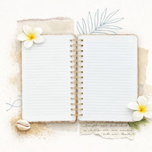 Load image into Gallery viewer, ORANGE SHELL PATTERN WOOD NOTEBOOK
