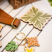 Load image into Gallery viewer, PLUMERIA MONSTERA CHAIN BAG CHARM
