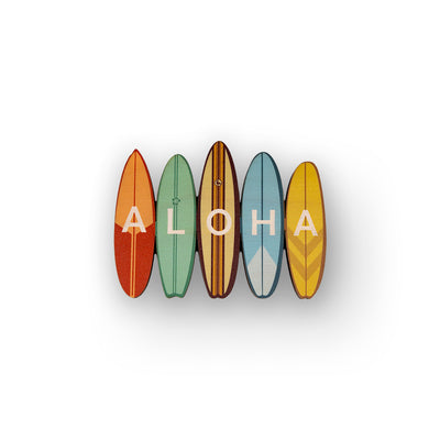 RETRO ALOHA SURFBOARDS MAGNET