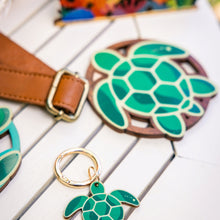 Load image into Gallery viewer, GREEN GEO HONU BAG CHARM
