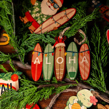 Load image into Gallery viewer, XMAS RETRO ALOHA SURFBOARDS ORNAMENT

