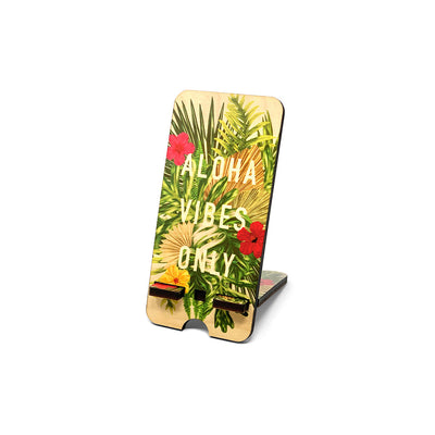 ALOHA VIBES HIBISCUS DRIED PALM BOUQUET PHONE STAND
