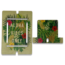 Load image into Gallery viewer, ALOHA VIBES HIBISCUS DRIED PALM BOUQUET TABLET STAND
