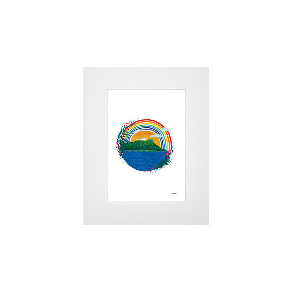 DIAMOND HEAD MATTED PRINT