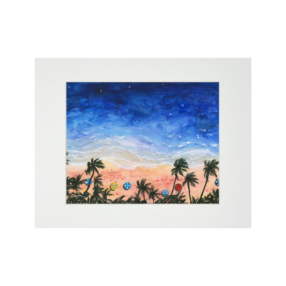 BEACH DAY MATTED PRINT