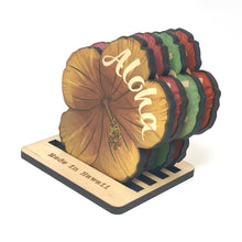 Load image into Gallery viewer, HIBISCUS ALOHA CUTOUT COASTER SET
