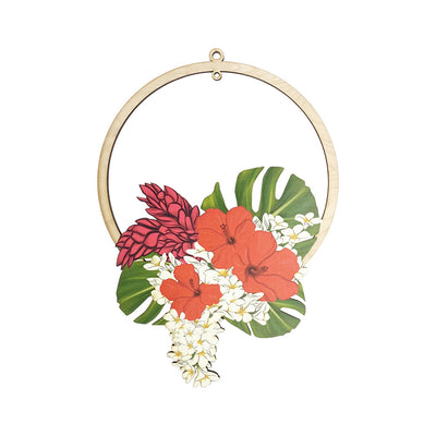 HIBISCUS MONSTERA MODERN WREATH