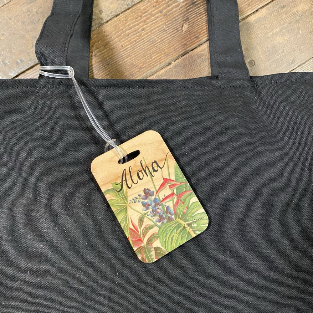 IN THE GARDEN WOOD BAG TAG