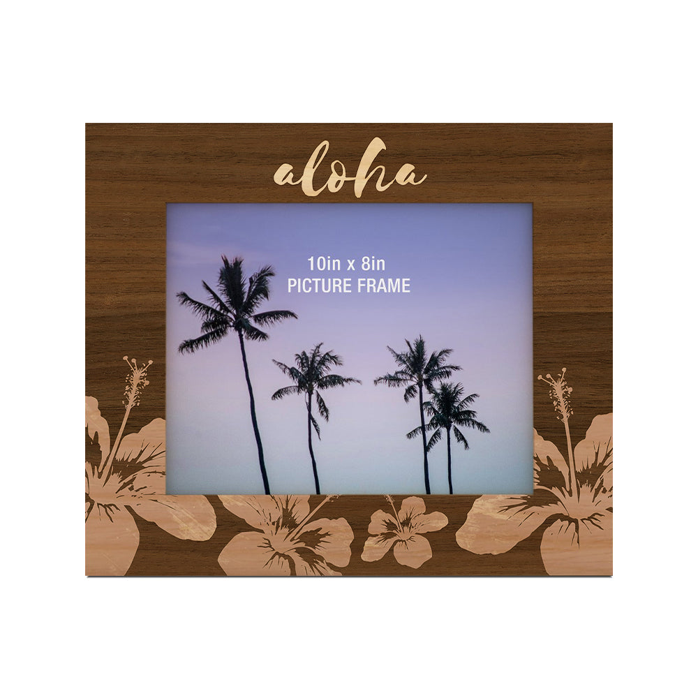 ALOHA WOODGRAIN 8X10 PICTURE FRAME