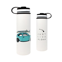 Load image into Gallery viewer, JUST LIVE ALOHA BUG 22 OZ WATER BOTTLE
