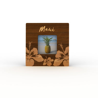 Maui Hibiscus Wood Mini Picture Frame