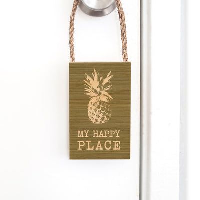 MY HAPPY PLACE ROPE DOOR HANG