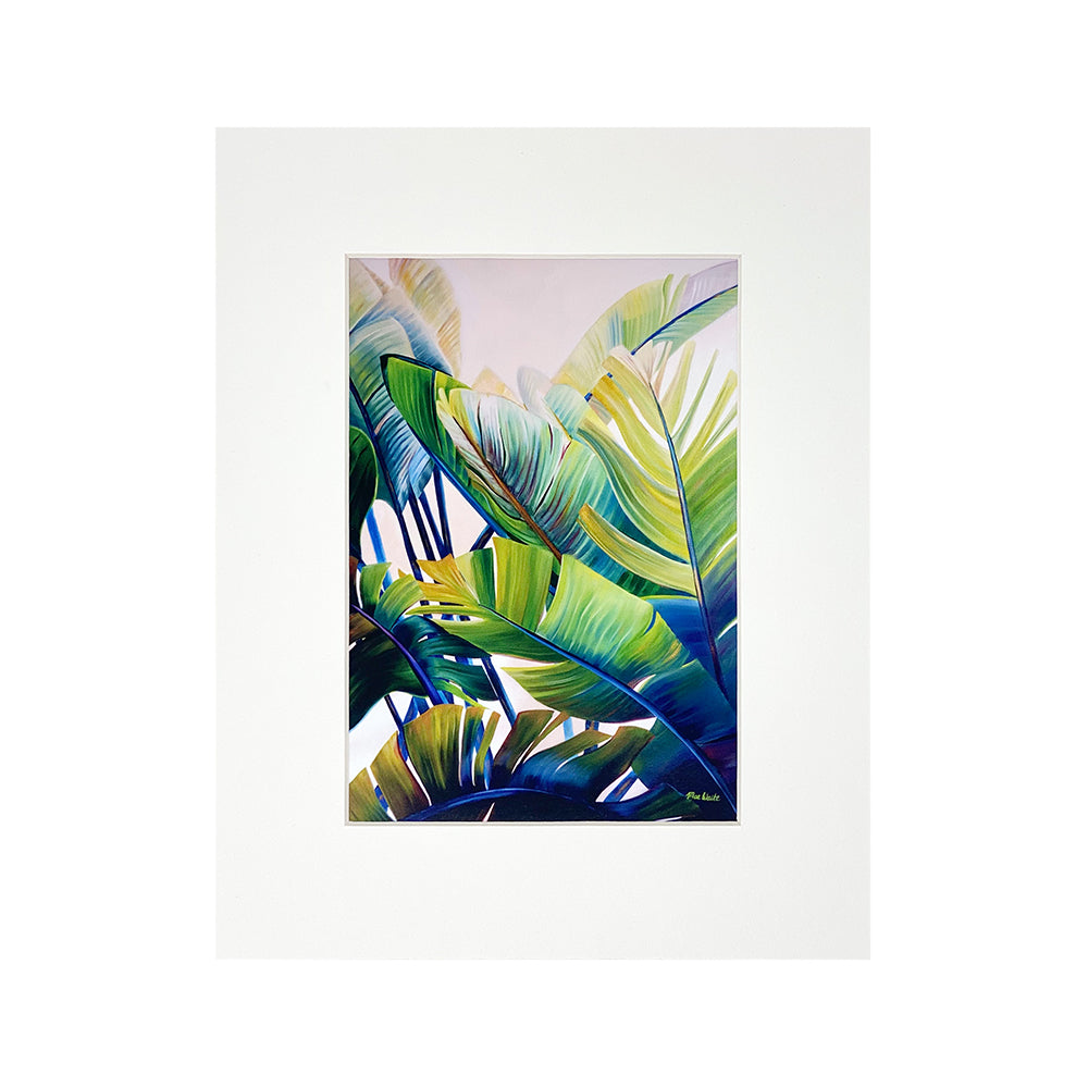 BANANA PALMS MATTED PRINT