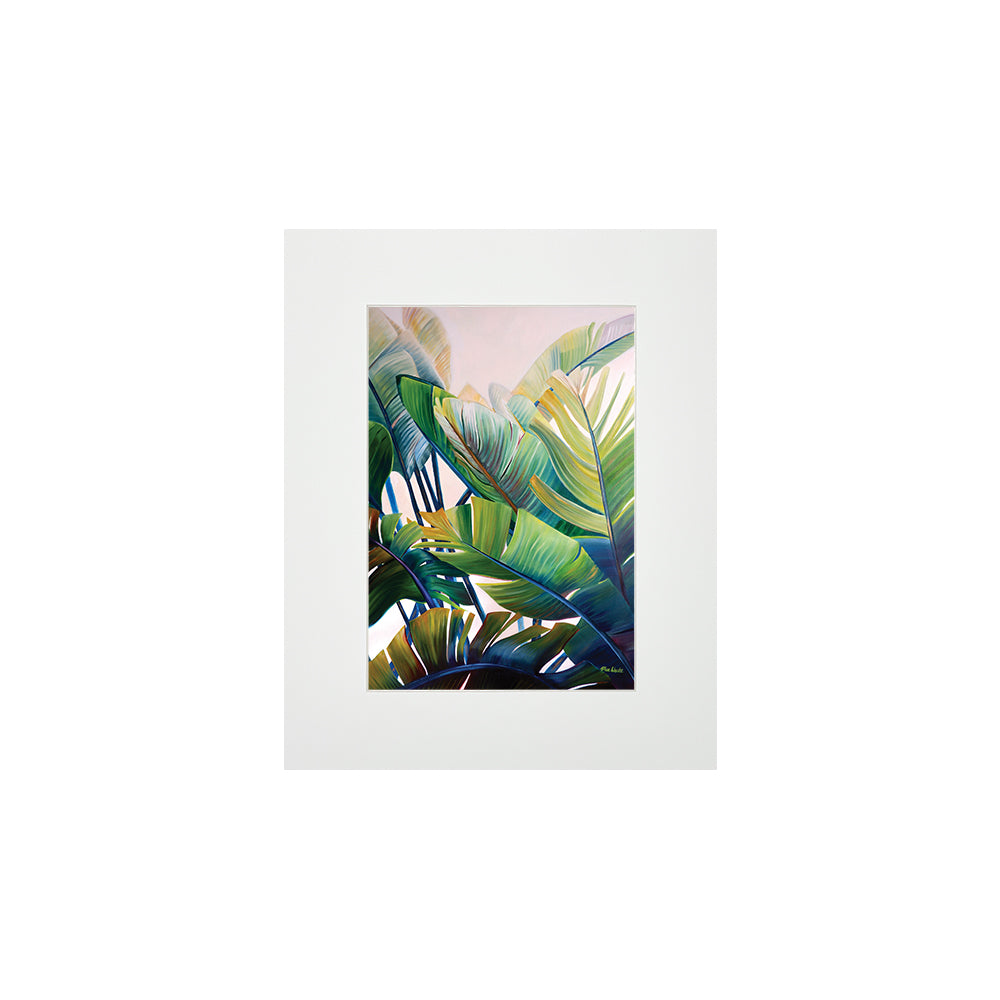 BANANA PALMS MATTED PRINT