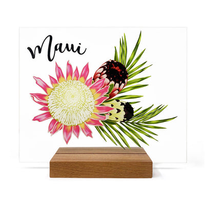 MAUI PROTEA FLORAL ACRYLIC ART