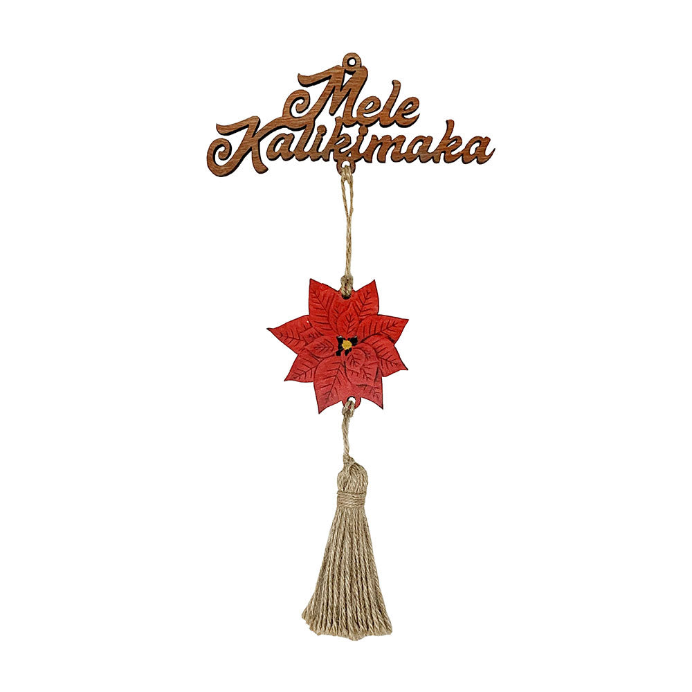 MELE POINSETTIA TASSEL ORNAMENT