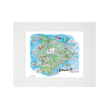 Load image into Gallery viewer, Big Island Watercolor Map Matted Print
