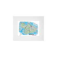 Load image into Gallery viewer, MAUI WATERCOLOR MAP MATTED PRINT
