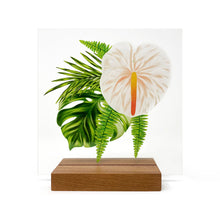 Load image into Gallery viewer, WHITE ANTHURIUM ACRYLIC ART
